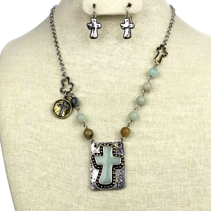 Cross Necklace Set