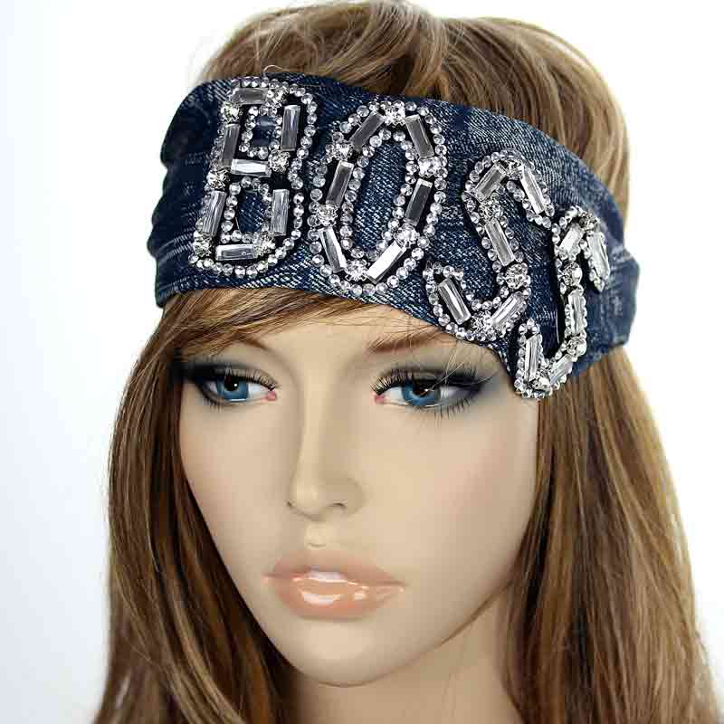 Fashion "BOSS" Rhinestone Headband
