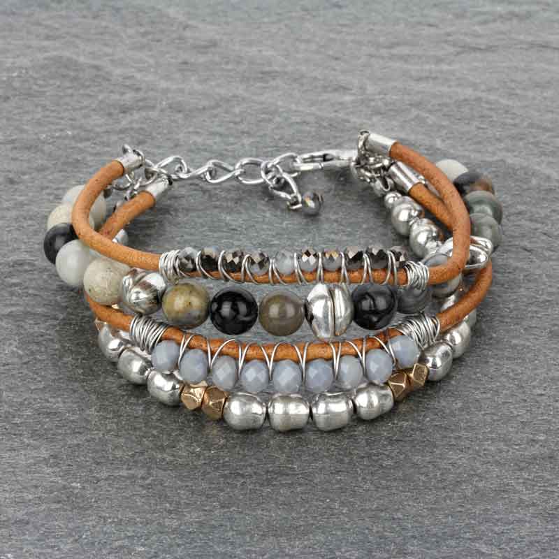 Multi Beads Layered Bracelet