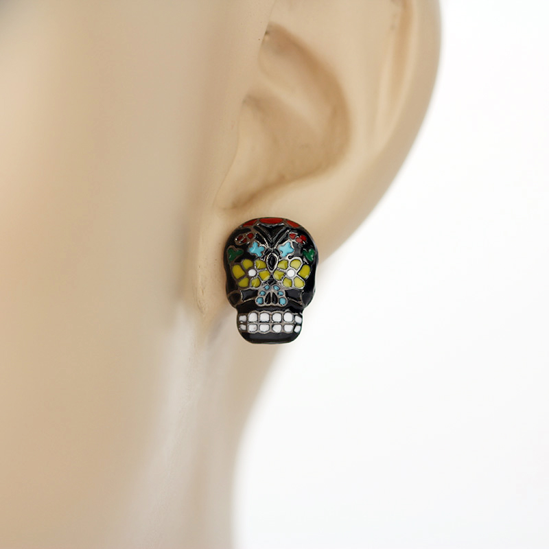 Skull Post Earrings