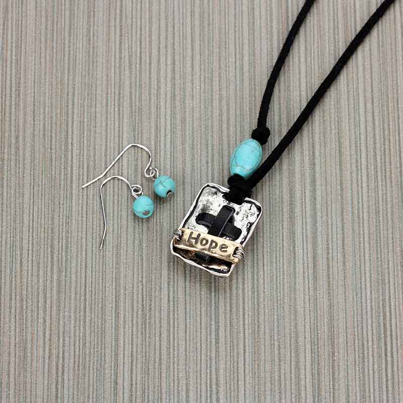 Inspirational "Hope" Necklace Set