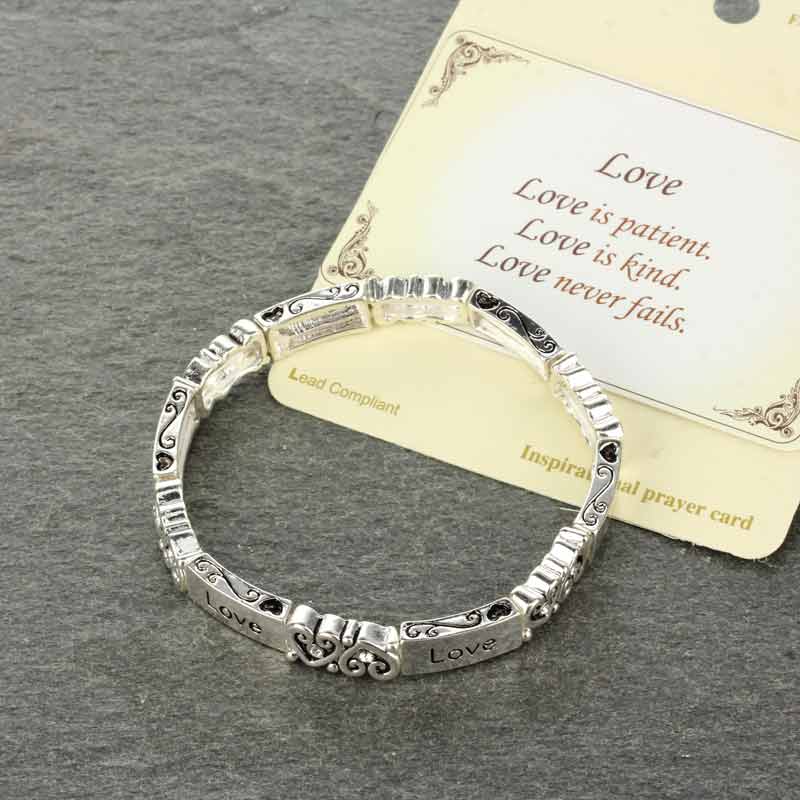 Inspirational "LOVE" Stretch Bracelet - Image 2