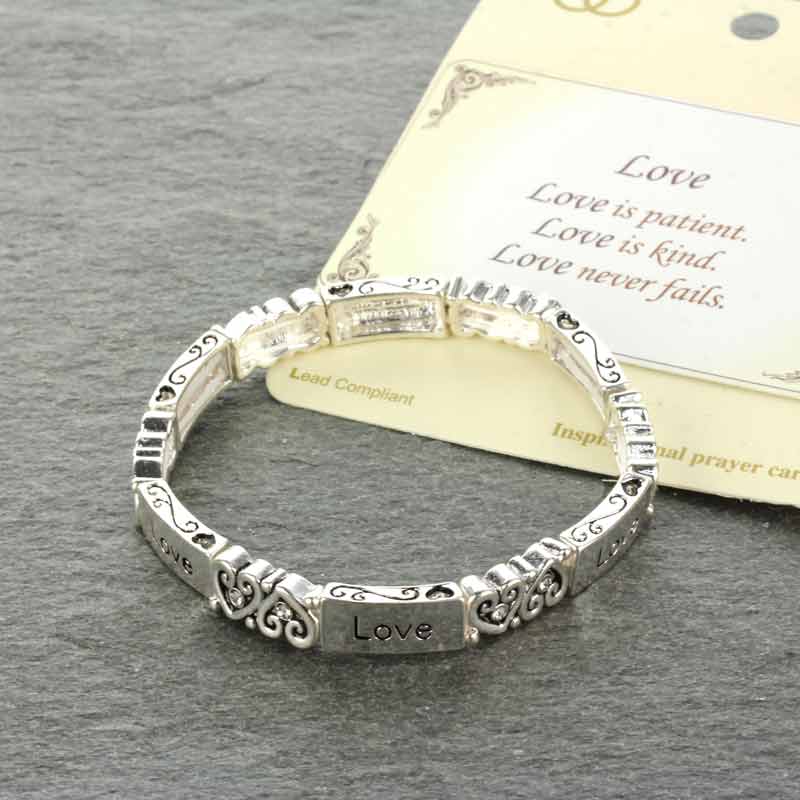 Inspirational "LOVE" Stretch Bracelet
