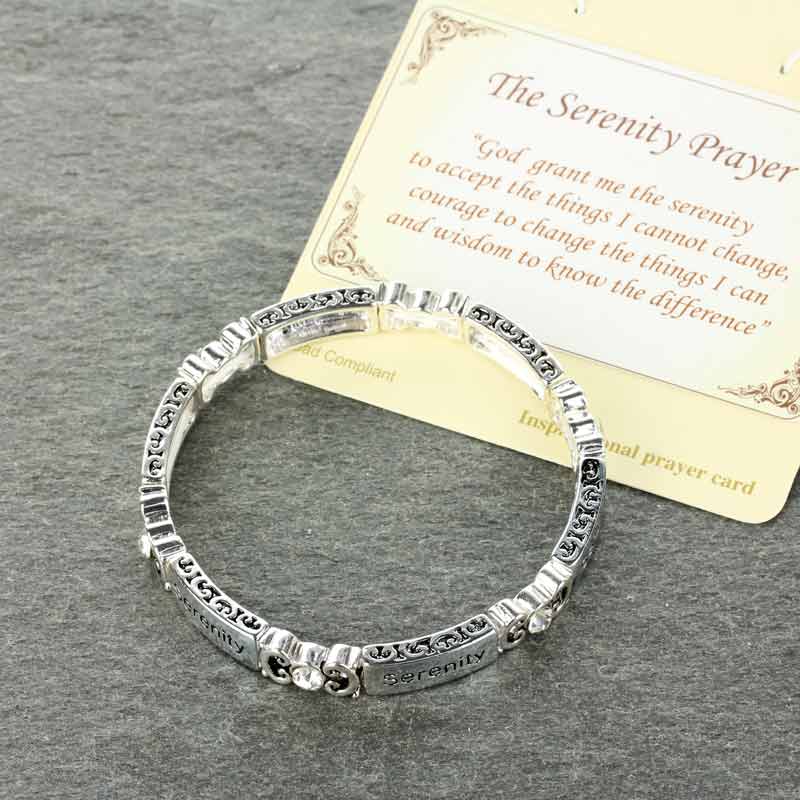 Religious "The Serenity Prayer" Stretch Bracelet - Image 2