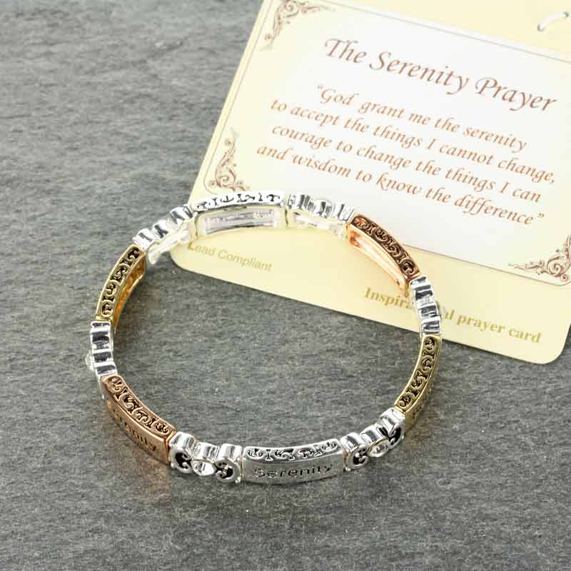 Religious "The Serenity Prayer" Stretch Bracelet - Image 2