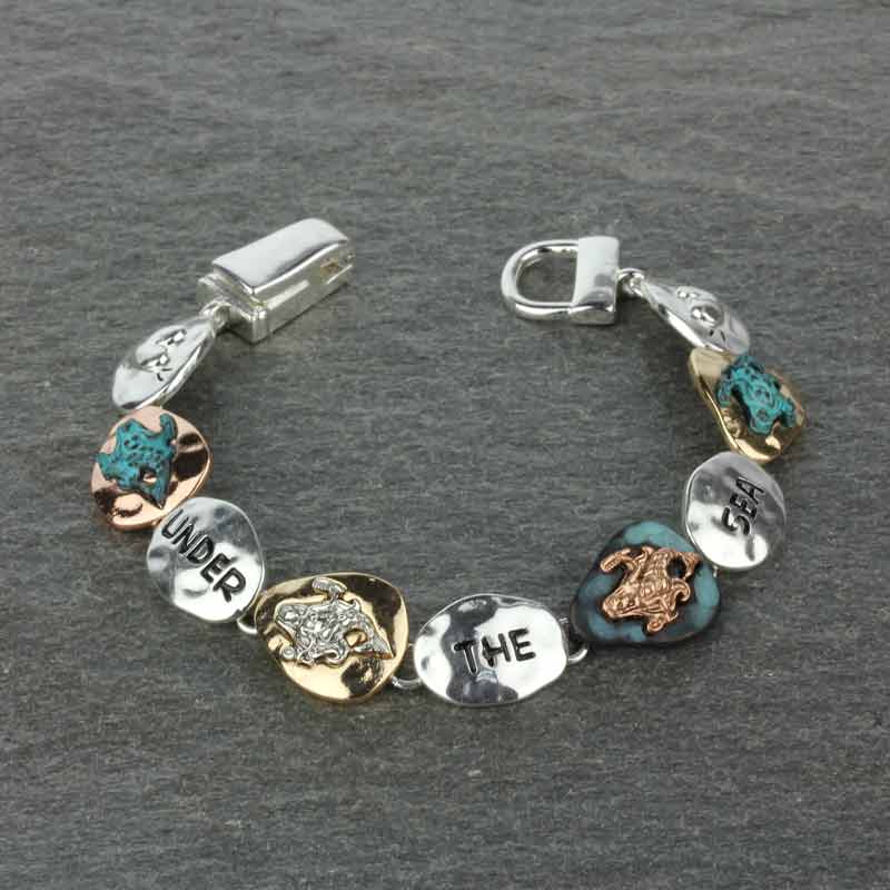 Rustic Sea Life Magnetic Bracelet-Mermaid