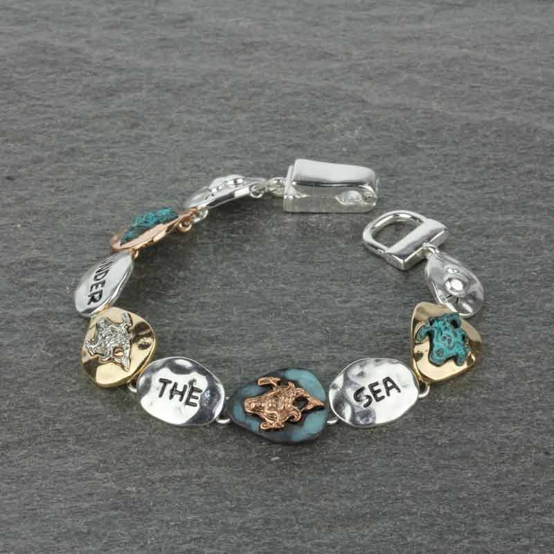 Rustic Sea Life Magnetic Bracelet-Mermaid - Image 3