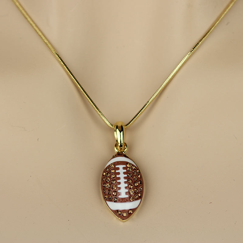 Sports Theme "Football" Pendant Necklace