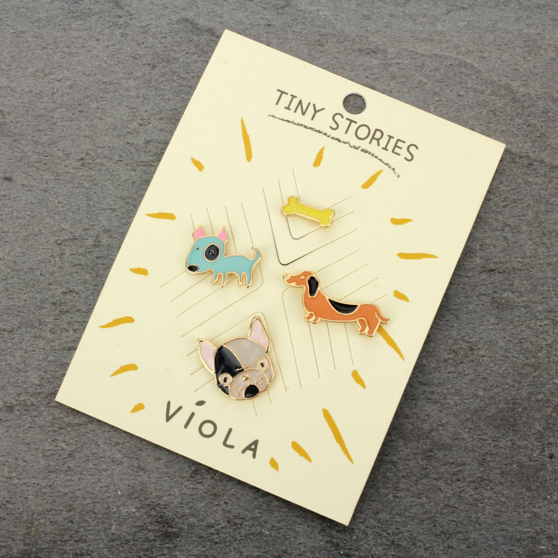 TINY STORIES Animal Theme Pin 4pcs Set