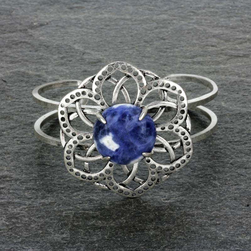 JJ Blue Blossom Cuff Bracelet