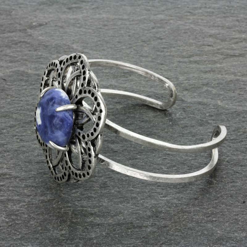 JJ Blue Blossom Cuff Bracelet - Image 2