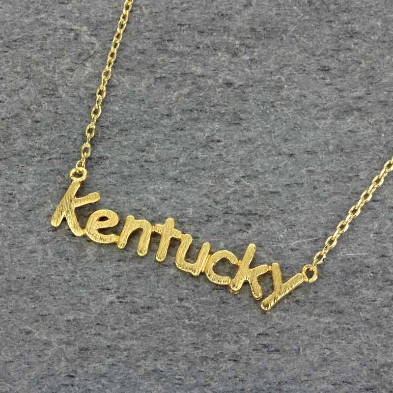 Fashion State "KENTUCKY" Pendant Necklace