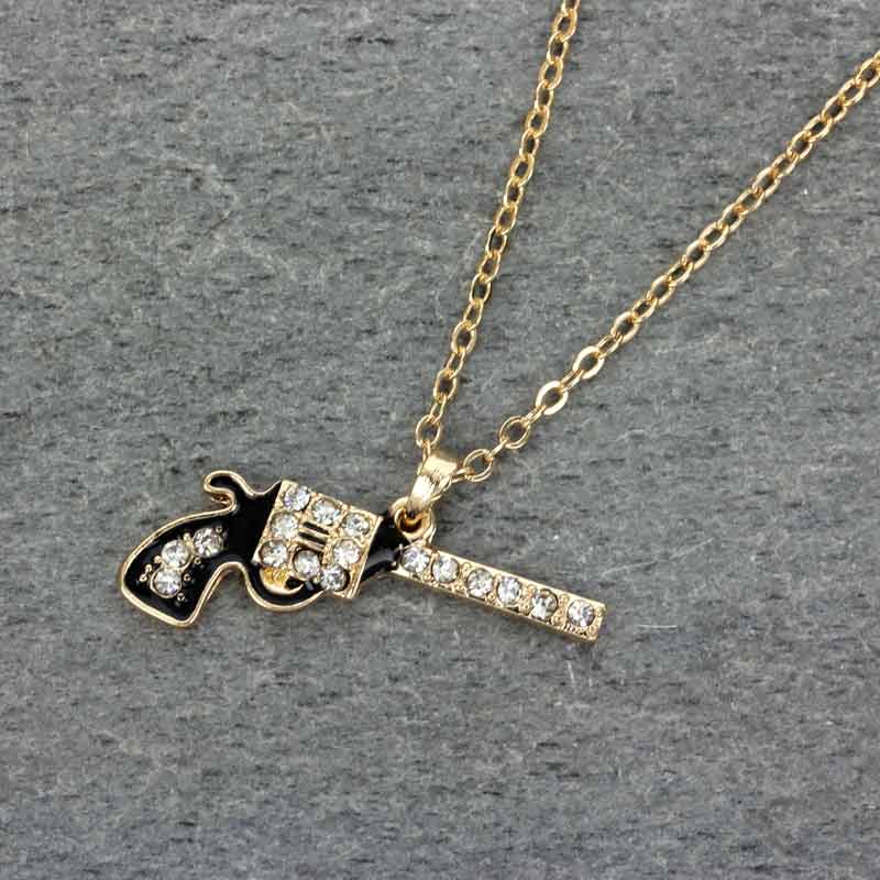 Pistol/Gun Pendant Necklace