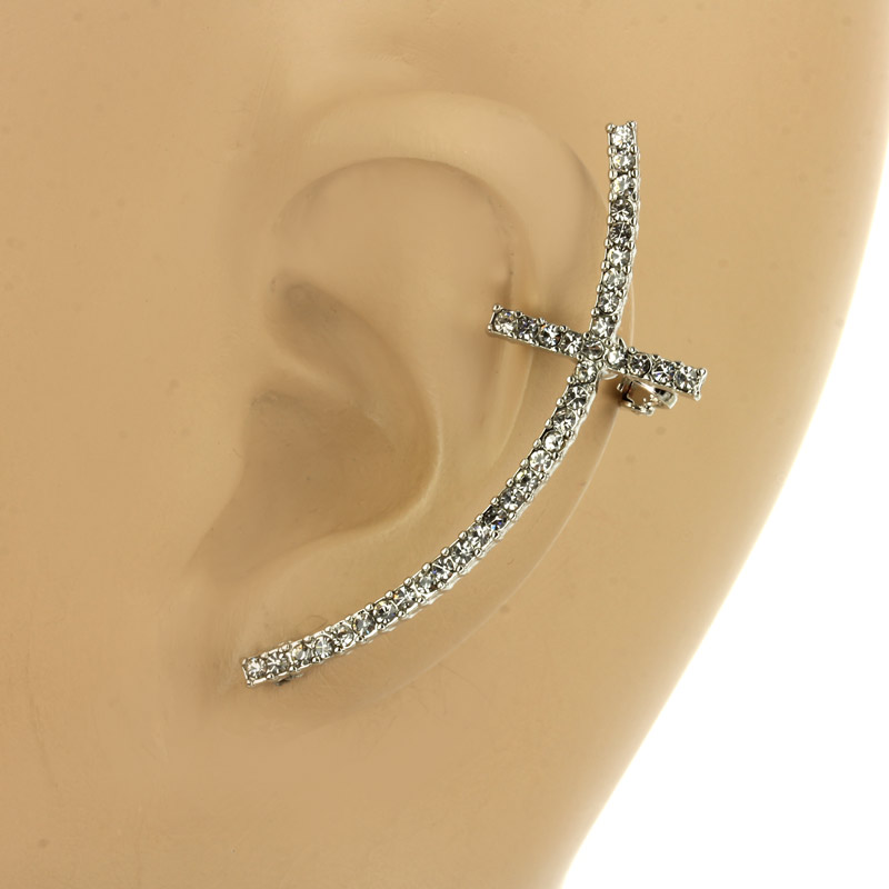 Cross Post Earrings - Image 2
