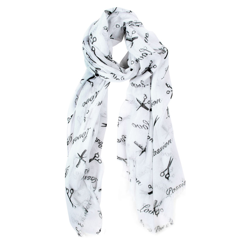 Scissor Design Print Scarf