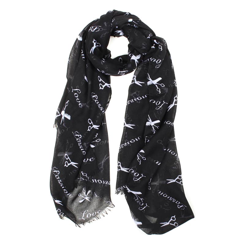 Scissor Design Print Scarf