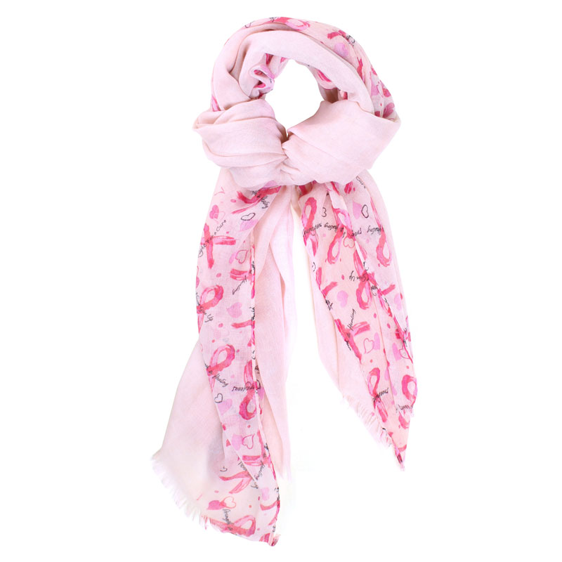 "Breast Cancer Ribbon" Scarf