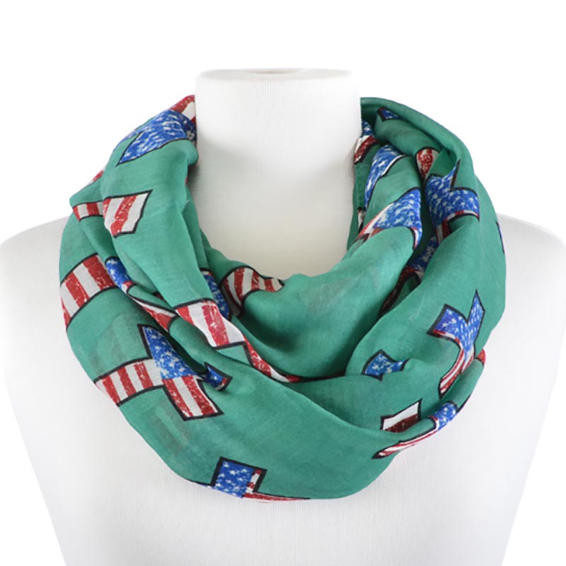 Cross US Flag Infinity Scarf
