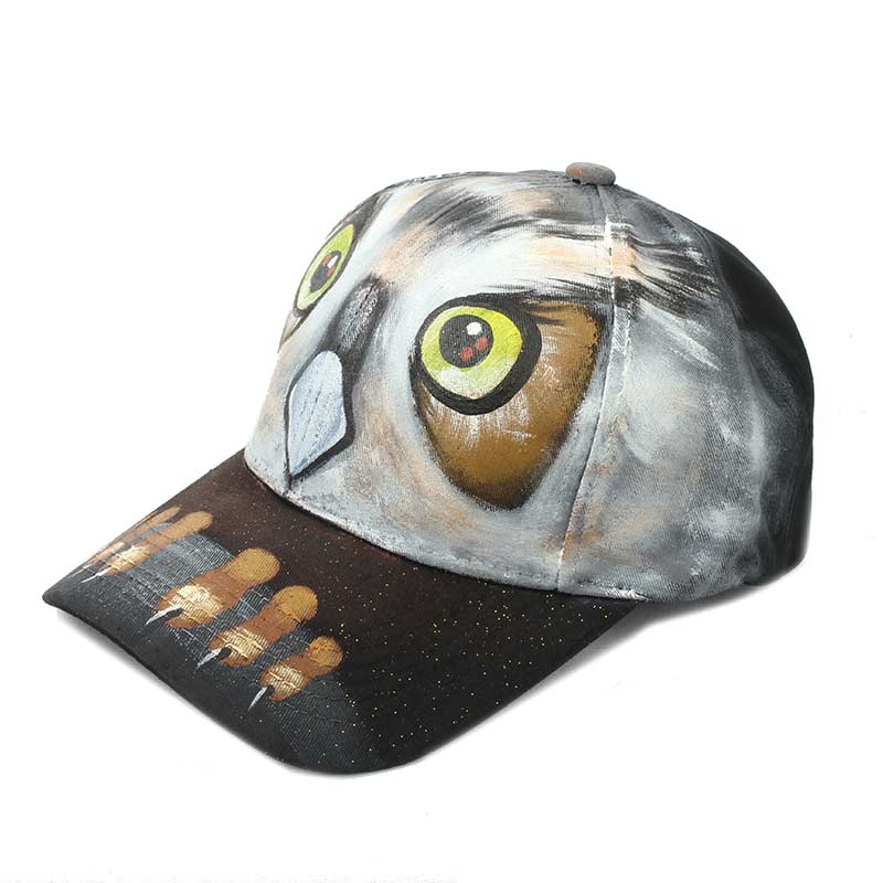Hand Painted "OWL" Baseball Cap - Image 2