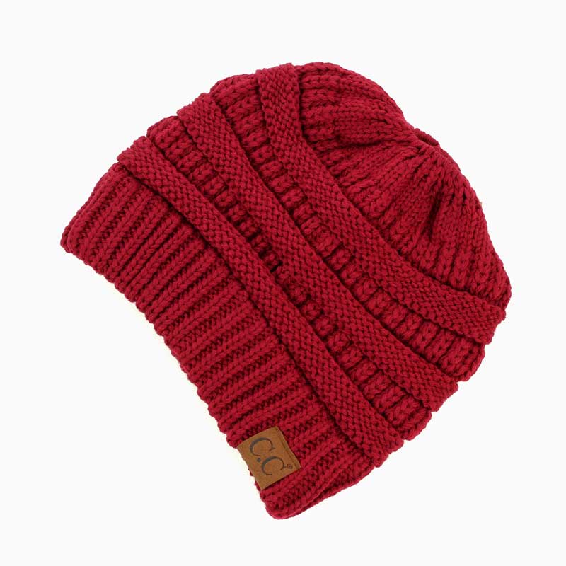 C.C Ribbed Kit Solid Color Beanie Hat