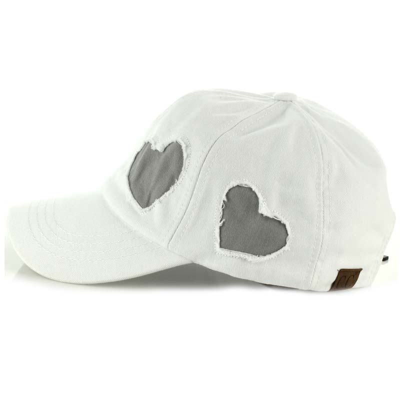 CC Baseball Cap With Heart Pattern
