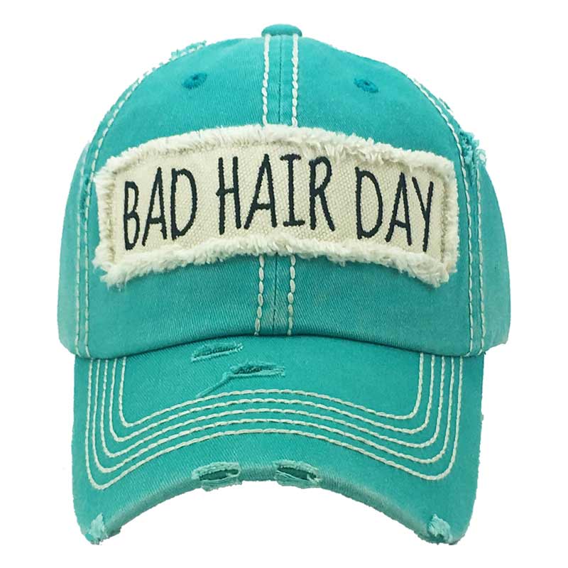 "BAD HAIR DAY" Washed Cotton Vintage Ball Cap