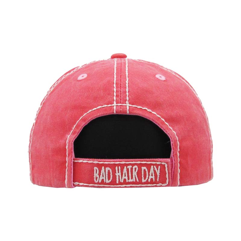 "BAD HAIR DAY" Washed Cotton Vintage Ball Cap - Image 3