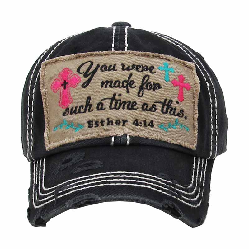 "Esther 4:14" Washed Cotton Vintage Ball Cap - Image 3