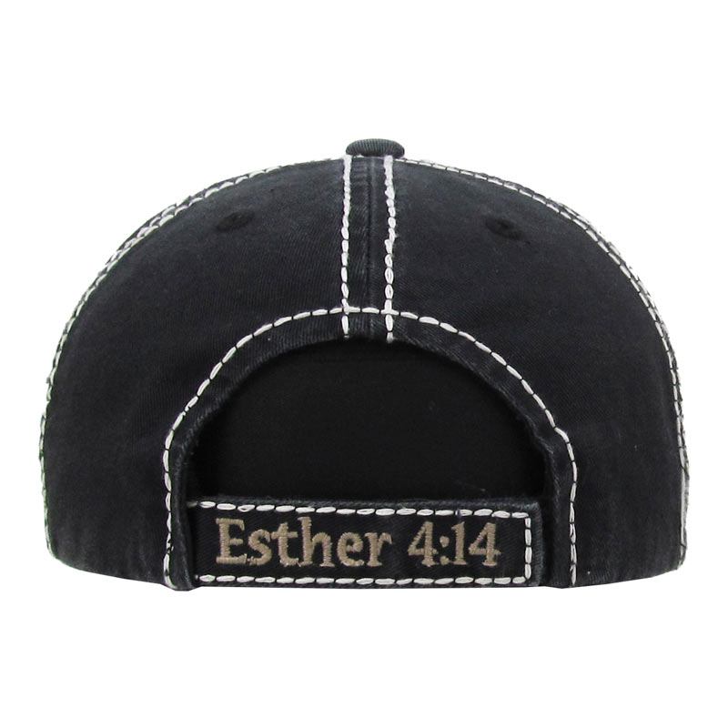 "Esther 4:14" Washed Cotton Vintage Ball Cap - Image 2