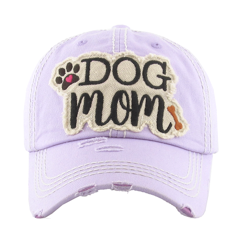 "DOG MOM" Washed Vintage Ball Cap
