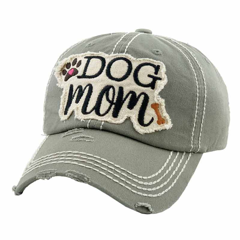 "DOG MOM" Washed Vintage Ball Cap - Image 2