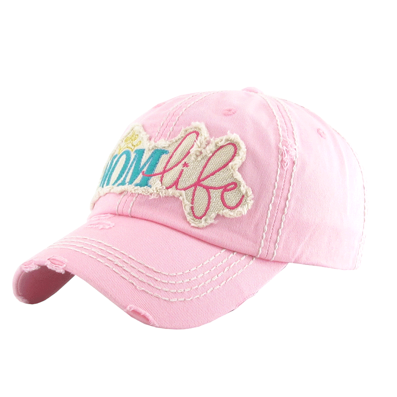 "MOM LIFE" Washed Vintage Ball Cap - Image 2