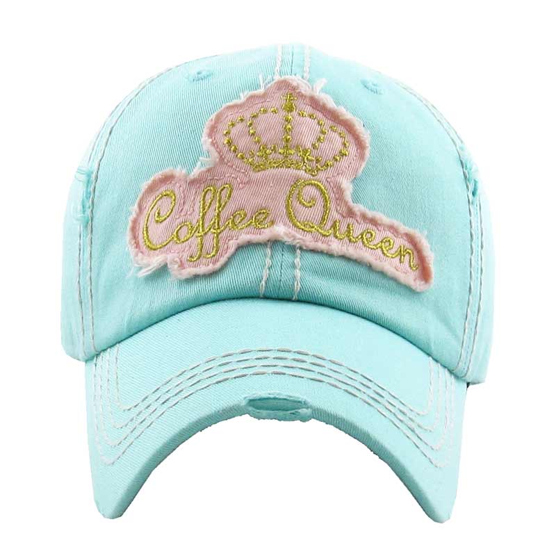"Coffee Queen" Washed Vintage Ball Cap