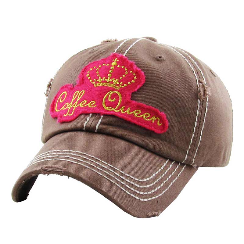 "Coffee Queen" Washed Vintage Ball Cap - Image 3