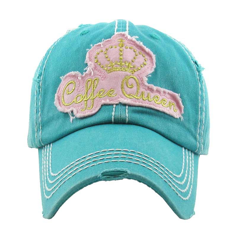 "Coffee Queen" Washed Vintage Ball Cap