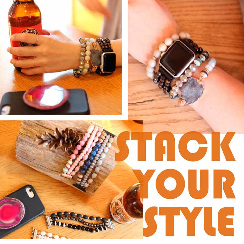 Genuine Stone Apple Watch Stretch Bands - Image 4
