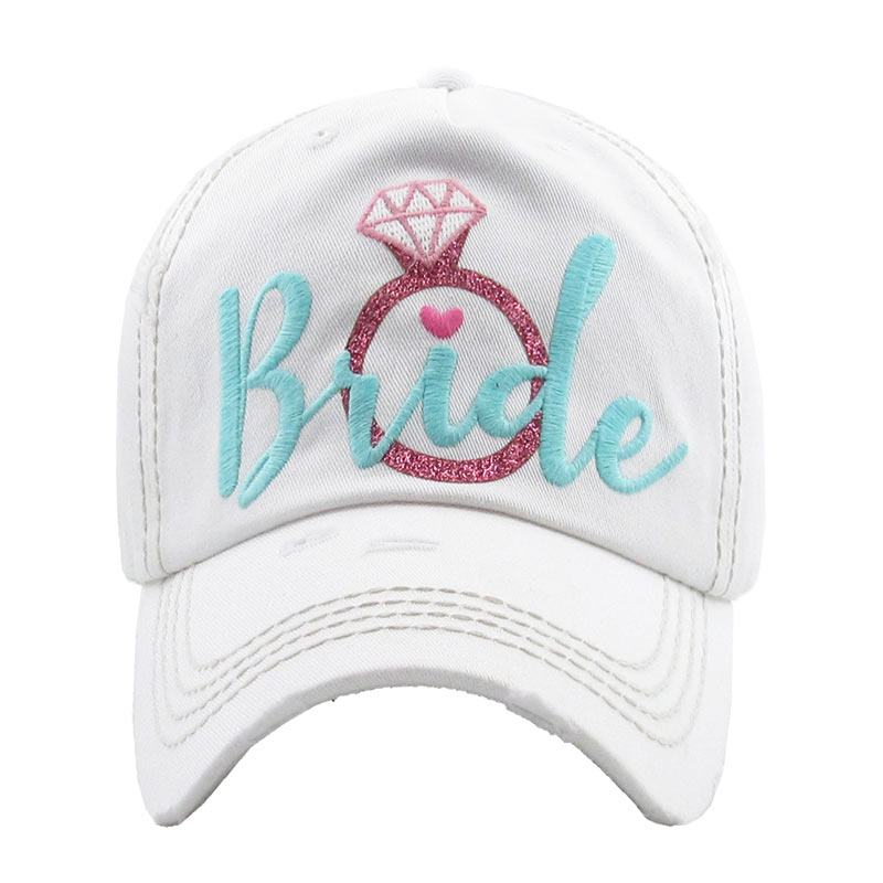 Bride Diamond Ring Washed Vintage Ball Cap
