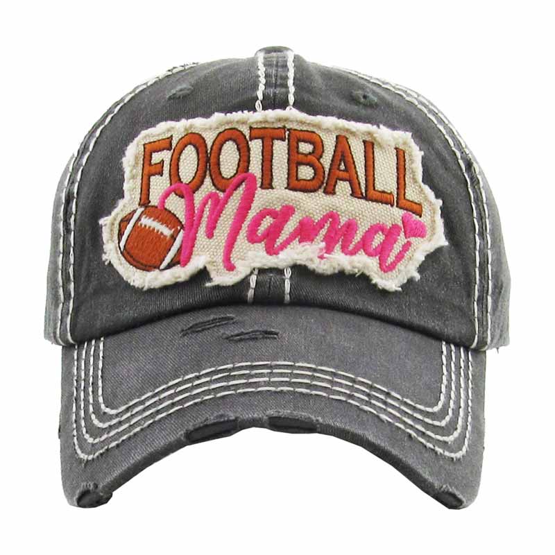 "FOOTBALL Mama" Washed Vintage Ball Cap