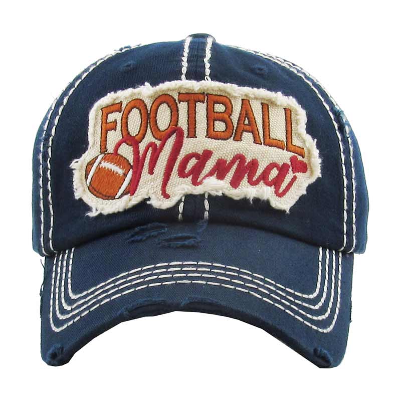 "FOOTBALL Mama" Washed Vintage Ball Cap
