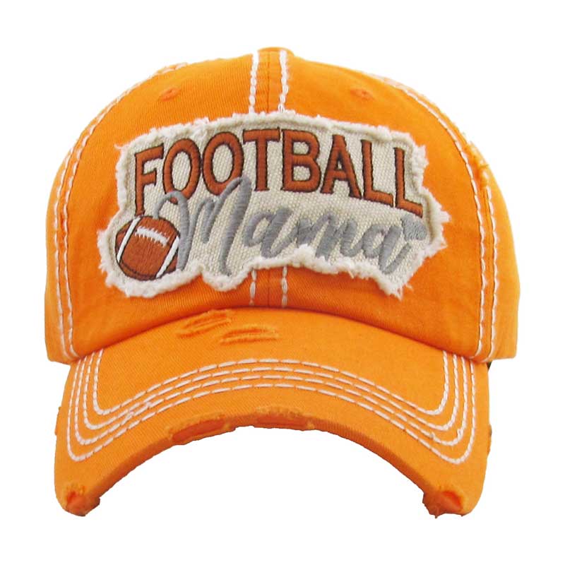 "FOOTBALL Mama" Washed Vintage Ball Cap