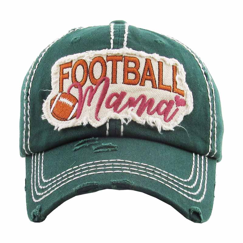 "FOOTBALL Mama" Washed Vintage Ball Cap
