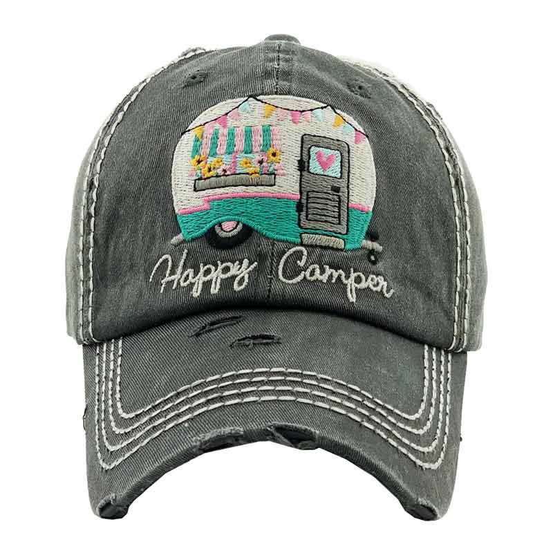 Happy Camper Washed Vintage Ball Cap
