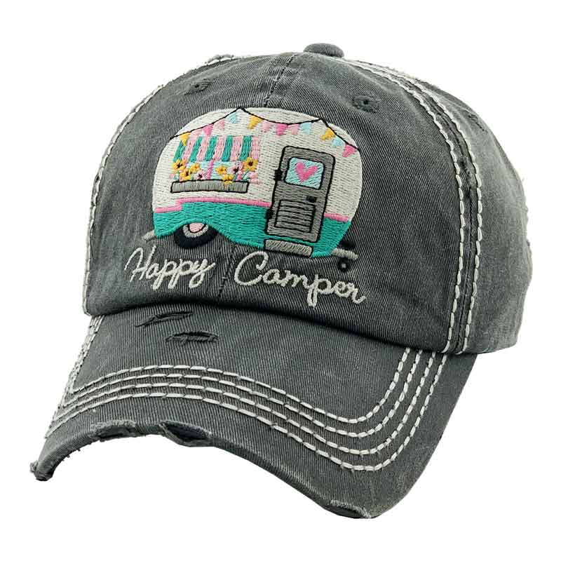 Happy Camper Washed Vintage Ball Cap - Image 3