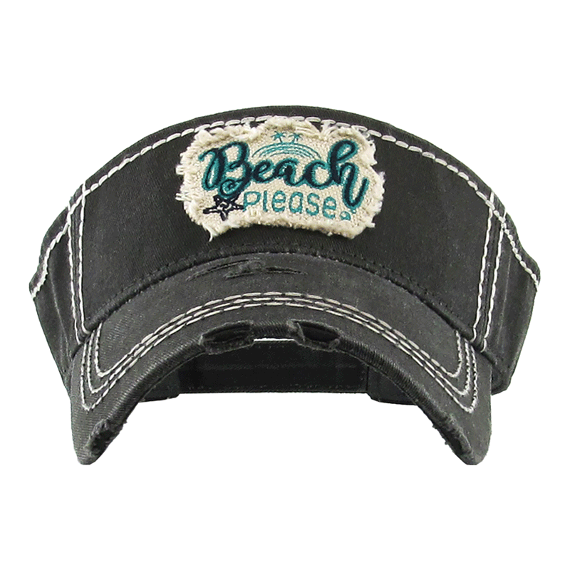"Beach Please" Washed Vintage Sun Visor - Image 2
