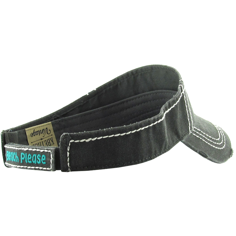 "Beach Please" Washed Vintage Sun Visor - Image 3