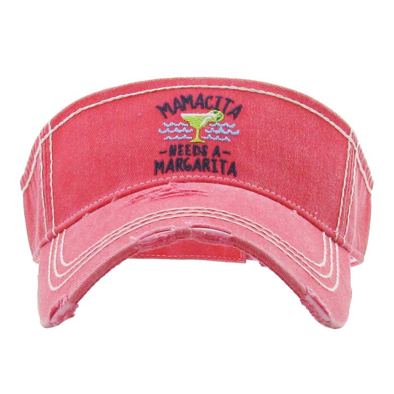 "Mamacita Needs A Margarita" Vintage Sun Visor - Image 4