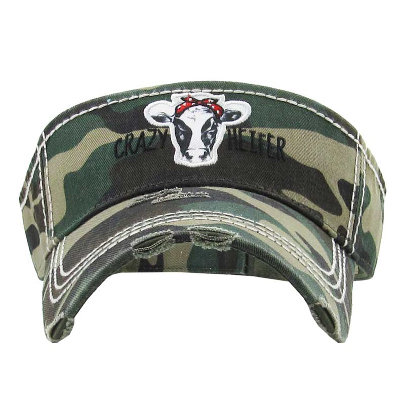 "Crazy Heifer" Vintage Sun Visor - Image 4