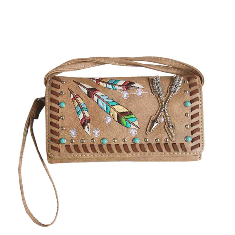 Western Feather Wallet