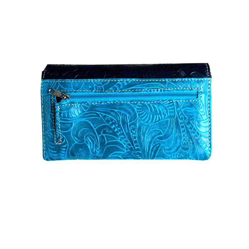 Western Turquoise Accent Wallet - Image 2