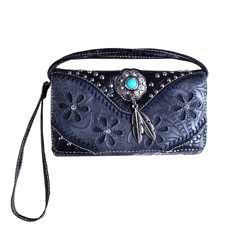 Western Turquoise Accent Wallet